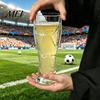 Waist Tight Beer Glass Football Glass, 300ml/450ml Capacity Transparent Craft Mug for Home Bar, Soccer Tumbler Sports Fans
