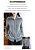 Women's High Neck Retro Cable Knit Cardigan Coat: Double Zipper, Color Block, Loose Fit, Raglan Sleeve, Thickened Knit for Autumn/Winter