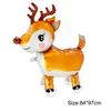 Large Size 4D Dinosaur Dog Cat Standing Foil Balloons Animals Walking Balloon With Wheel For Kids Birthday Party Decoration