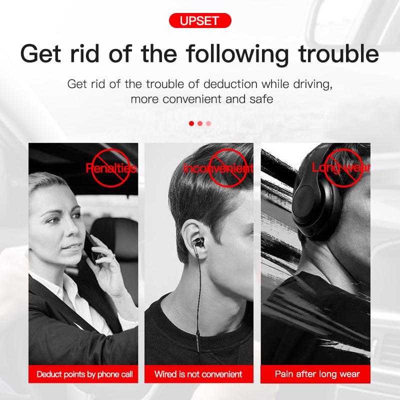 DUODUO 24 Saat İş Bluetooth Kulaklık Araba Bluetooth Kulaklık Eller Serbest mikrofon ile kulak kancası Kablosuz Kulaklık iPhone xiaomi samsung için