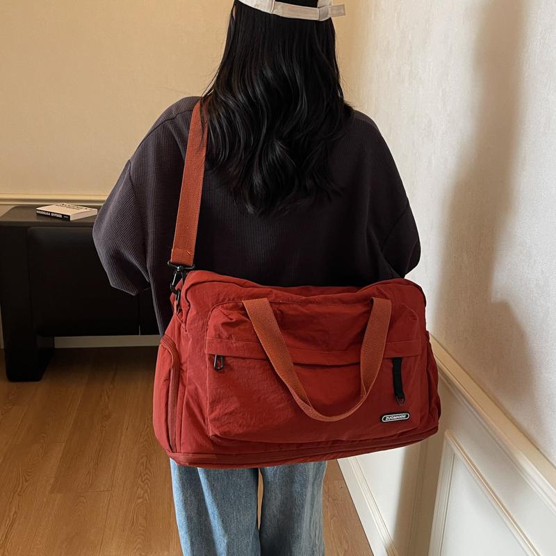 Women's Lightweight Foldable Travel Duffel Bag,Large Capacity Multi Compartment Travel Luggage Bag,Nylon Sports Gym Tote Bags