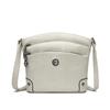 Textured soft leather messenger bag women's new simple three-layer large-capacity shoulder bag