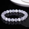 JD Bracciale in Pietra Selenite Bianca Naturale per Donna Uomo 100% Gesso Reale Pietra Rotonda 6 8 10mm Braccialetti Elastici Regalo Minerale Yoga