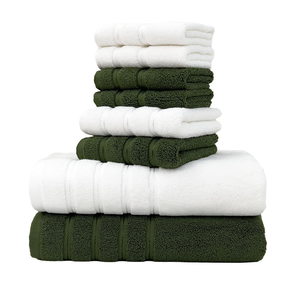 

Хлопковое полотенце для лица, квадратное полотенце, банное полотенце, набор из восьми предметов из утолщенного гребенного хлопка, бытовые модели полотенец для гостиниц, удобные домашние ежедневные потребности 1 SET