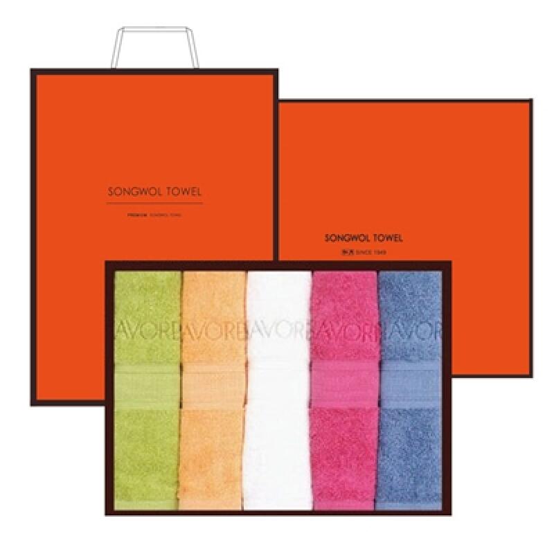 

Songwol Shaboren Six 140g Premium Cotton 30-Count 5-Piece Towel Set Dark pink 1 set