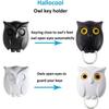 Creative Wall Mounted Owl Key Hook Will Open Eyes Self-adhesive Keychain Organizer Hooks Magnetic Hanging Rack Home Decoration