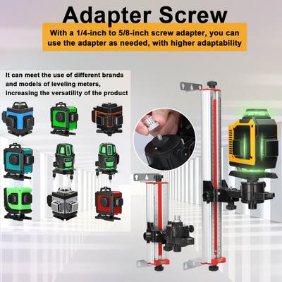 Montaje estable Construcción de aleación de aluminio Soporte de nivel láser ajustable Accesorio de nivel láser