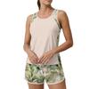 Women’s Two Piece Tankini Set with Tropical Print Sleeveless Top and Swim Shorts for Beach or Pool Activities