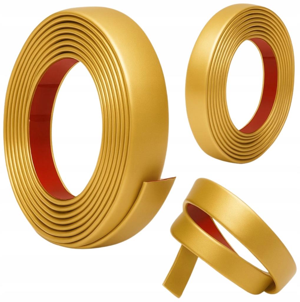 Listwa Ozdobna Złota Mat 30Mm Elastyczna Listwy Gold Samoprzylepna 5 Metrów