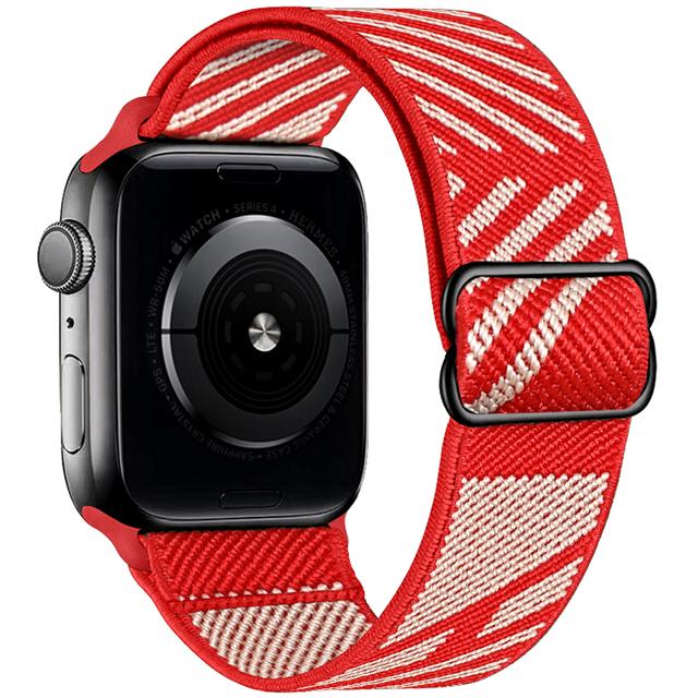 Elastische Nylonband voor Apple watch 10 band 44mm 40mm 49mm 45mm 41mm 46mm correas armband iWatch serie 3 5 6 se 7 8 9 ultra 2