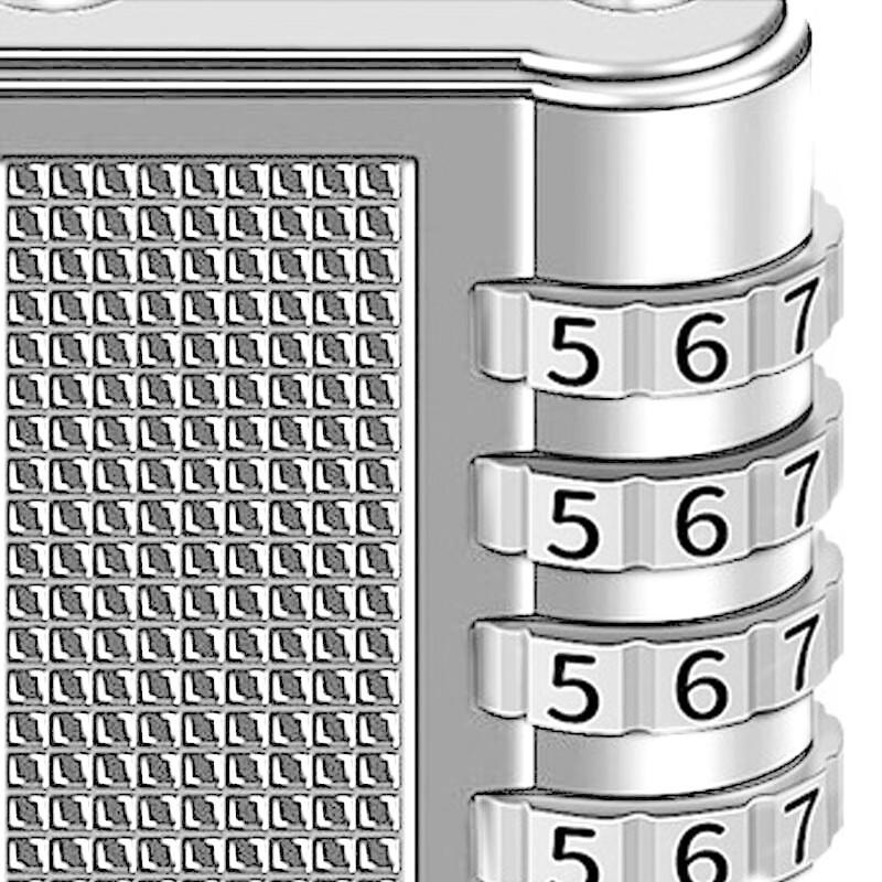 QYC-4297 Zinc Alloy Long Shackle 4-Digit Combination Lock