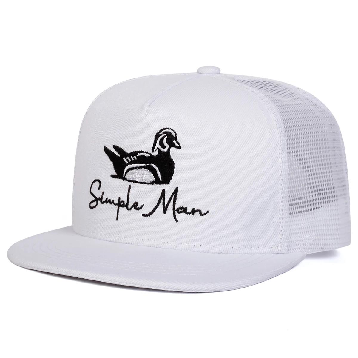 

Unisex Simple Man Duck Embroidery Hip-Hop Net Hats Spring Summer Adjustable Casual Snapback Baseball Caps Outdoor Sunscreen Hat