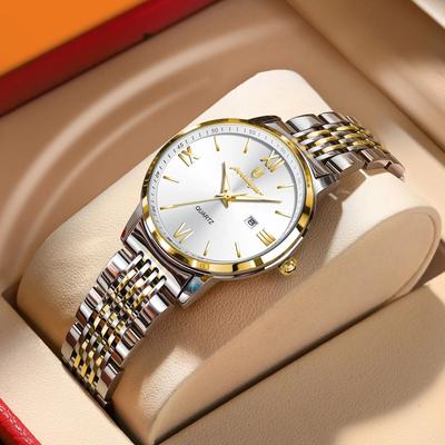 Orologio da donna di lusso Orologio da donna con data luminosa impermeabile di alta qualità Orologio da donna al quarzo in acciaio inossidabile