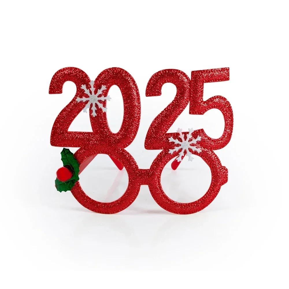 New Year Glasses Happy New Year Party Photo Booth Prop Christmas Ornaments Kids Gifts New Year Eve Party Decoration