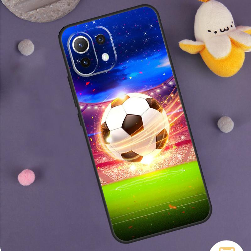 Football Soccer Ball Case For Xiaomi 15 14 Ultra 13T 14T 15T 17 Pro Max POCO F8 Ultra F5 F6 F7 X5 X6 X7 Pro Cover