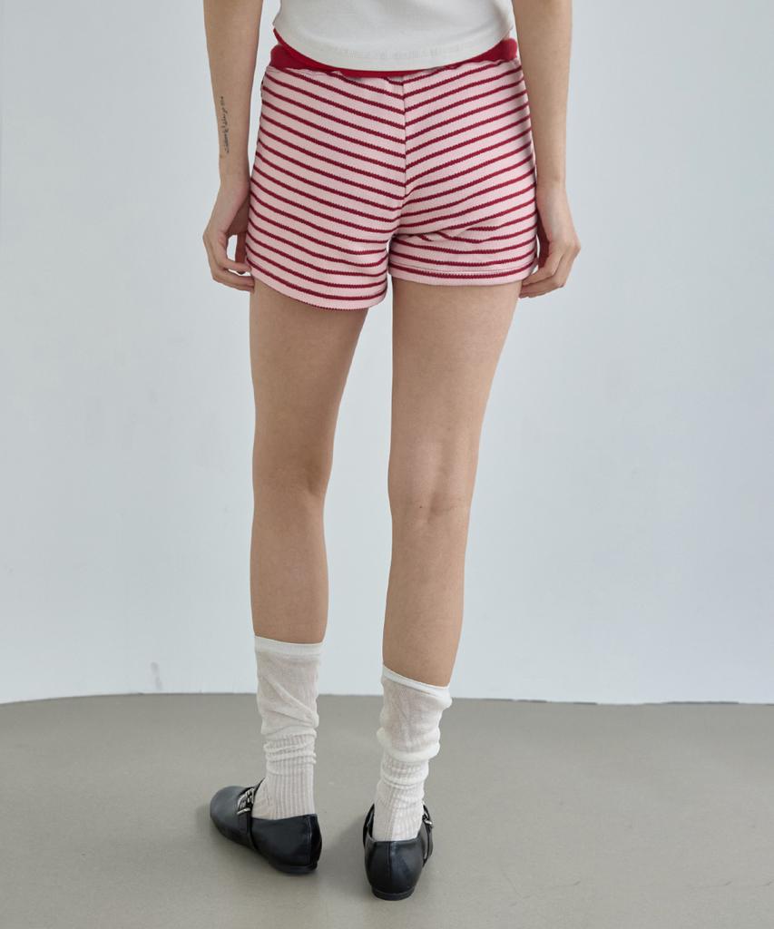 Lense Stripe Micro Shorts Pink