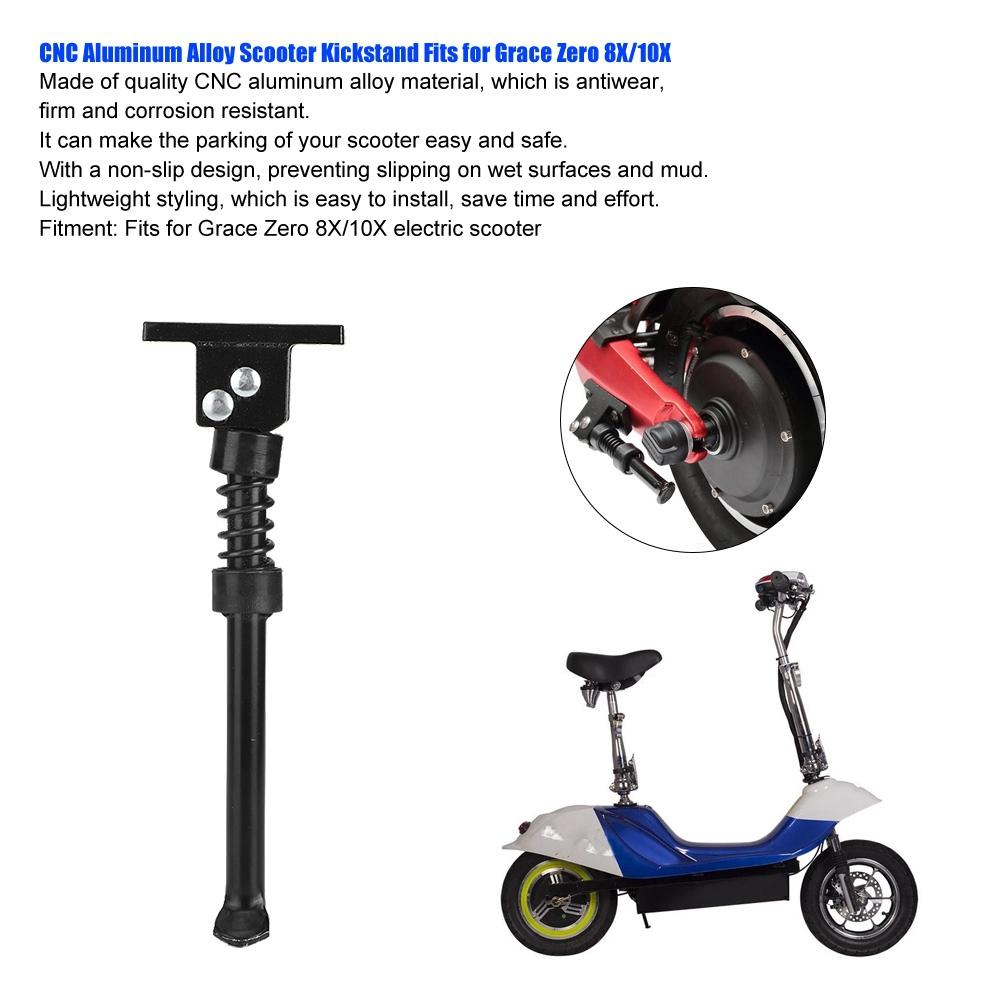 CNC Aluminum Alloy Bike Scooter Rear Side Kickstand Fits for Grace Zero 8X 10X