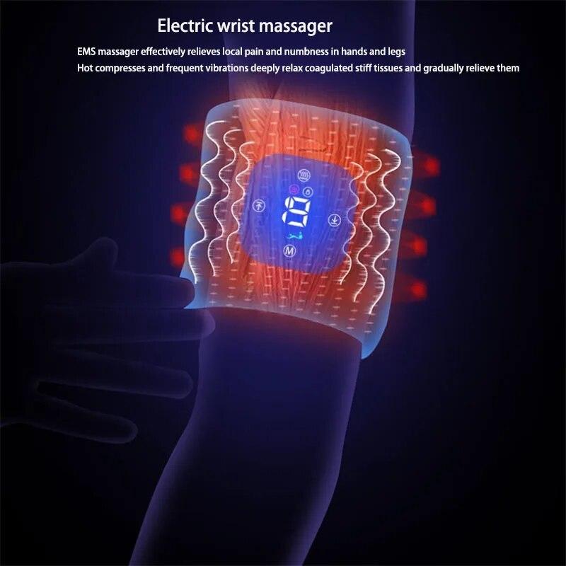 Electric Wrist   Massager Multi-Function Joint Vibration Wristband  Kneading Hot Compress Meridian Physiotherapy Instrument