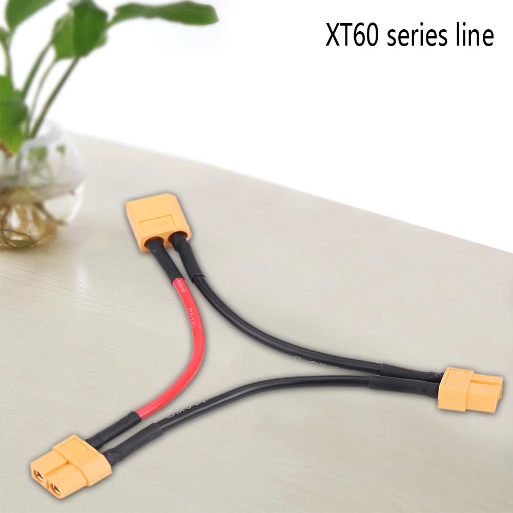 2PcsSet XT60 Series Battery Pack Connector Adapter Cables for RC Lipo 1 Female To 2 Male