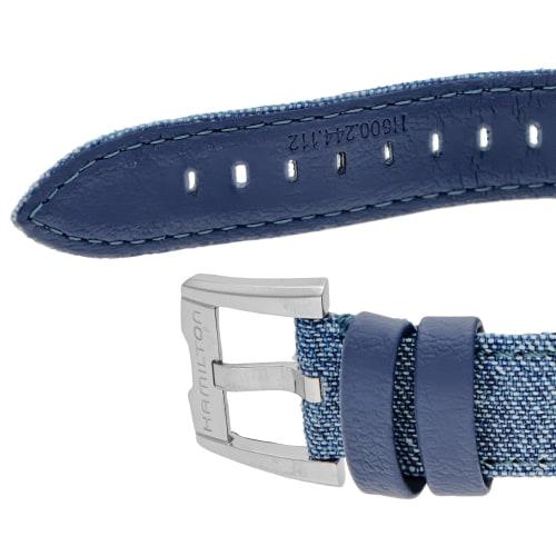 Hamilton Ventura Quartz Watch, Blue Dial, Stainless Steel, Mineral Glass, Quartz Movement, 5 ATM Water Resistance, 36mm, Swiss Made, H24411941, Men's