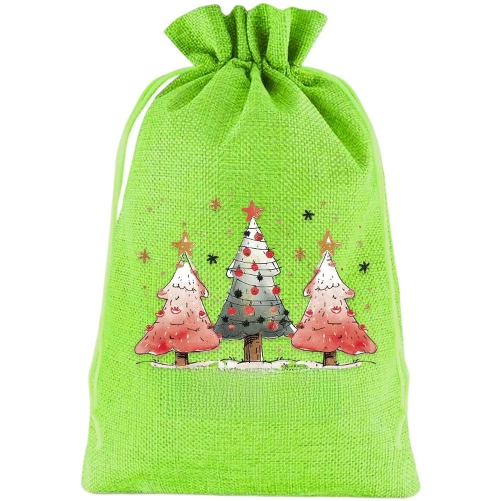 For Kids For Parties Holiday Present Bags Christmas Drawstring Bags Festive Gifting Assorted Colors Present Bags