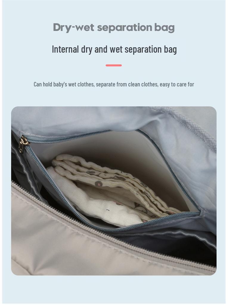 Portable Folding Diaper Bag: Large Capacity Shoulder Bag for Travel, Stroller Hanging, with Baby Bottle Holder and Changing Pad