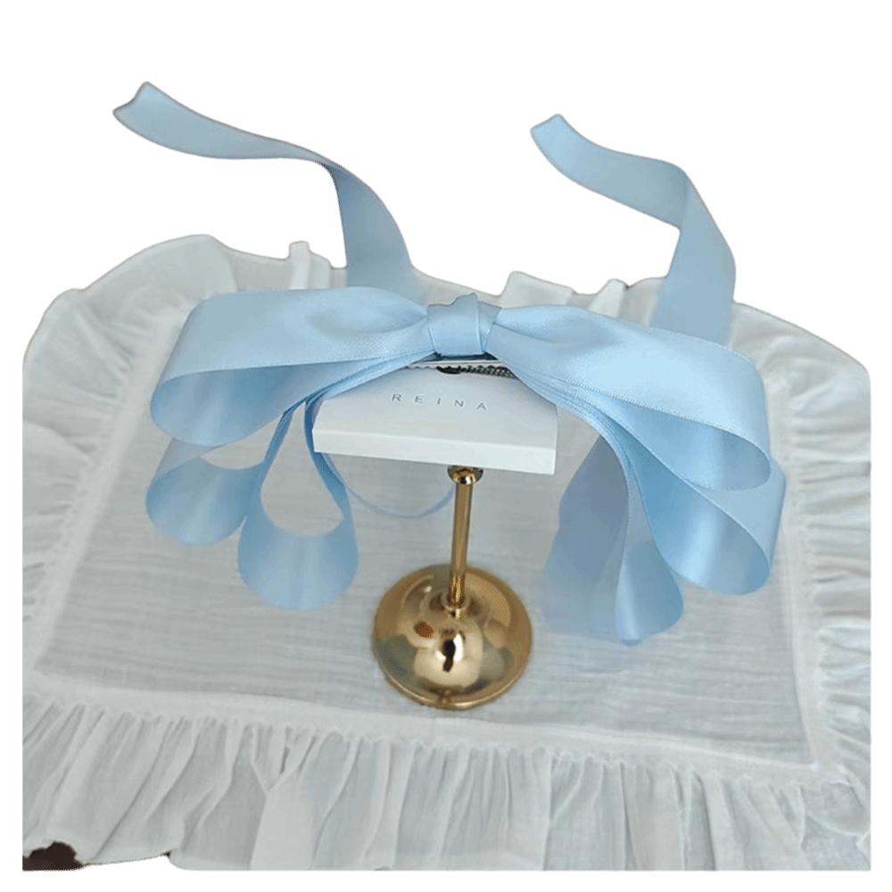 

Satin Extra Long Spring Clip Sweet Flowing Ribbons Hairpins Bow Ribbon Hair Clip Photo Prop синий