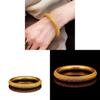 Gold Plated Hollow Floral Design Gothic Style Leather Bracelet For Ladies