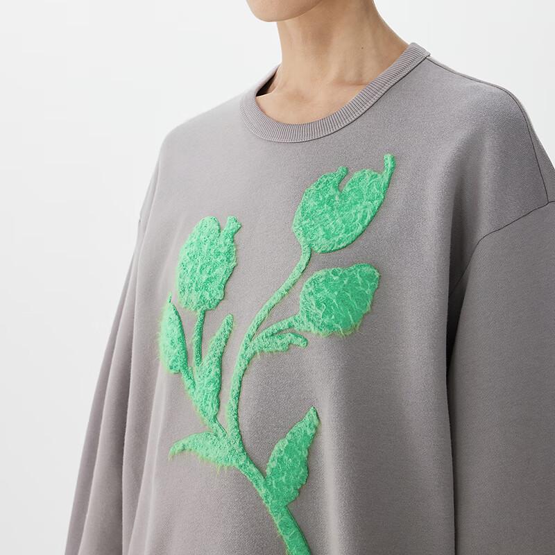 JNBY Women's 2025 Spring Floral Print Loose-Fit Sweatshirt