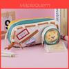Oxford Canvas Colorblock Pencil Case For Students With Large Capacity And Cute Design