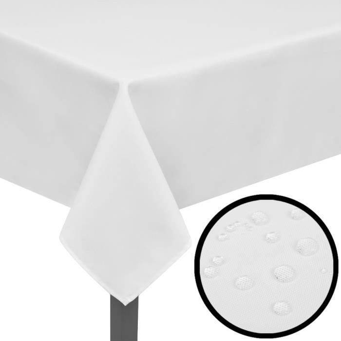 VidaXL Nappes de table 5 pcs Blanc 250x130 cm