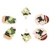 10PCs Cartoon Enamelled Cat Charms Zinc Alloy Animal Flower Leaves Pendants For DIY Making Necklace Bracelets Jewelry Findings