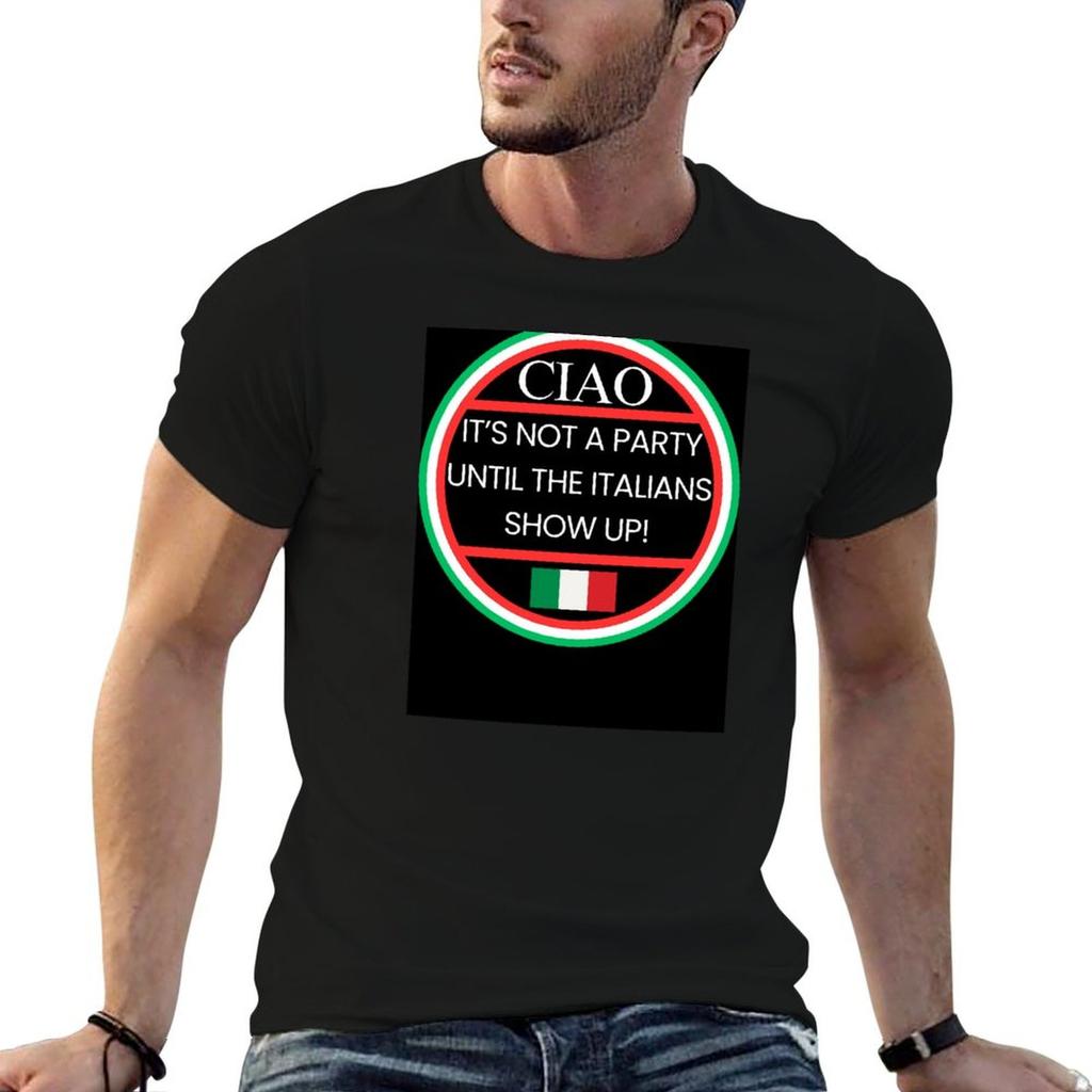 Ciao  Party Shirt! T-Shirt Cotton T Shirts Man 100% Man T Shirts for Men Man T Shirt Summer T-s