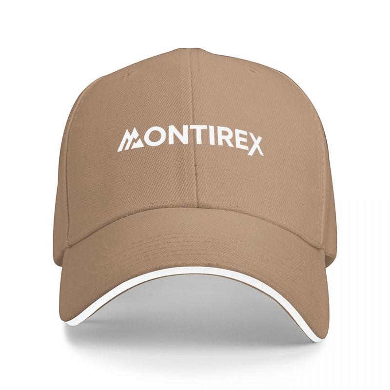 MONTIREX LOGO BASEBALL CAP BLACK WITH WHITE TRIM CLASSIC FIT OUTDOOR STYLE DURABLE COTTON BLEND HAT FOR Unisex AND Women