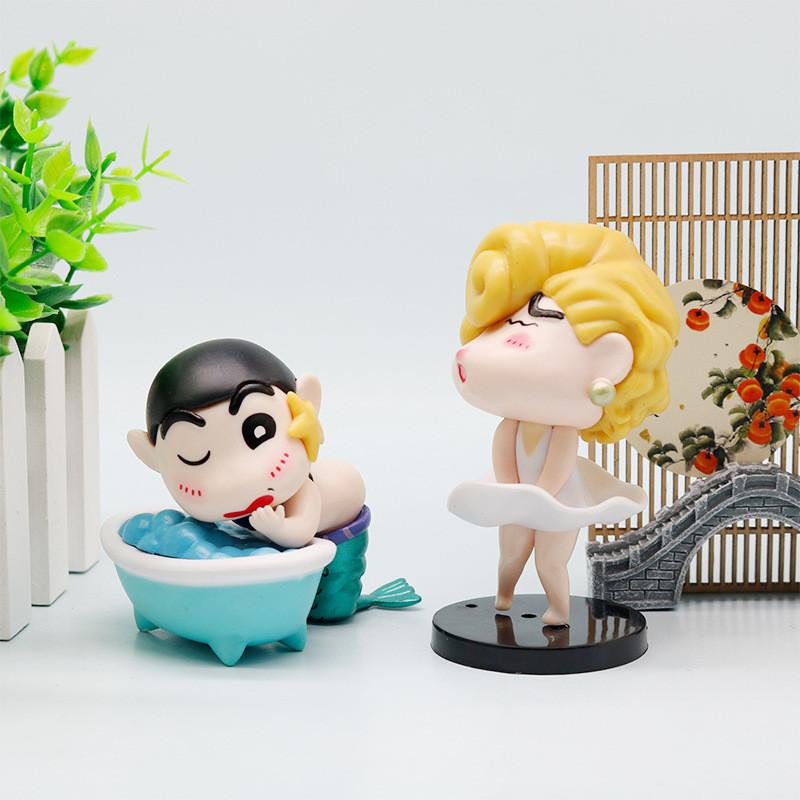 Pvc Funny Shinchan Series Toy Machine Ornament Decor For Children And Collectors