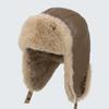 WTEMPO Faux Leather Plush Faux Fur Ear Protection Hats Couple Windproof Cold-proof Warm Bomber Hats Men's Autumn Winter Outdoor Cycling Skiing Hats
