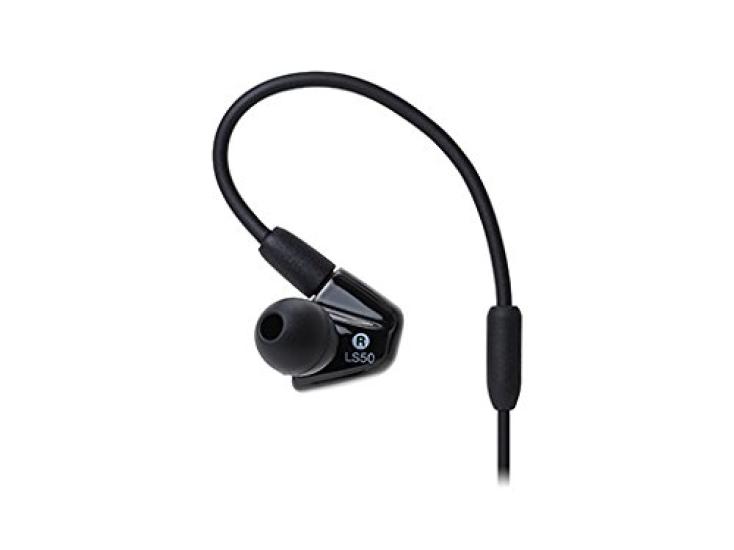 Audio-Technica ATH-LS50 BK Inner Ear Headphones, Black