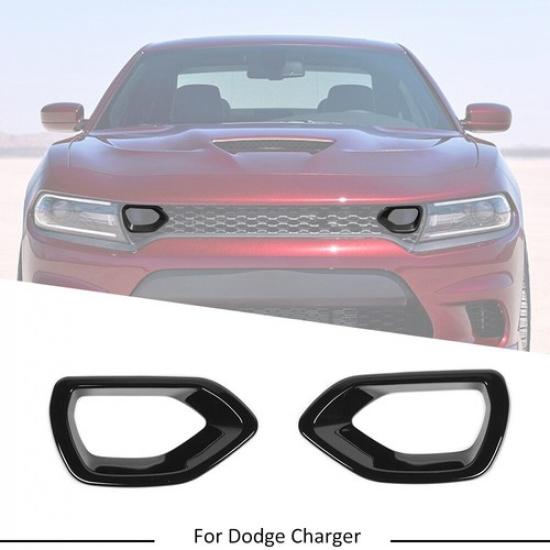 Front Bumper Center Grill Grille Cover Trim Frame For Dodge Charger 2015+ Black