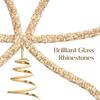 9.8" Rhinestone Bow Tree Topper Gold/Silver Rhinestone Bow Tree Top Ornament for Xmas Holiday