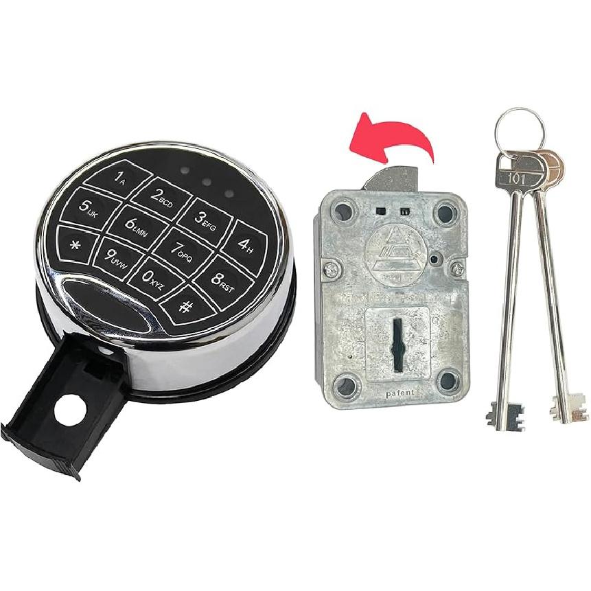 Digital Electronic Keypad Lock for Right Swing Bolt Safes, Gun Safe Lock Replacement, Time Delay Safe Lock Including 2 Emergency Keys for Locksmiths Left Swing Bolt