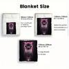 Charming Pink Cat 2D Flat Pattern Flannel Blanket High Quality All Seasons Warmth and Comfort Perfect for Christmas Gifts.