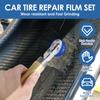 30Pcs Car Tire Repair Patch with Roller 32/45/58Mmm Tire Natural Rubber Patch Kit Car Tyre Puncture Metal Repair Roller Tool