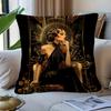 1pc Double Side Short Plush Decor Pillow Case Art Deco Elegant Gatsby Style Throw Pillow Covers Fashion Pillowcase 45.72cm*45.72cm Suitable for Sofa,