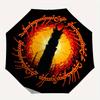 The Lord of the Rings Eye of Sauron T Shirt Umbrella, Portable 3 Fold Compact Umbrella for Men & Women,S275