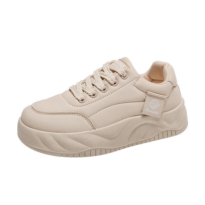 Spring Little White Shoes New Female Student Height Increase Sports Board Shoes Trendy Casual Shoes Street Shooting