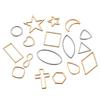 10pcs Stainless Steel Geometric Star Cross Round Frame Earrings Charms Connectors for Necklaces Earrings Jewelry Making Supplies