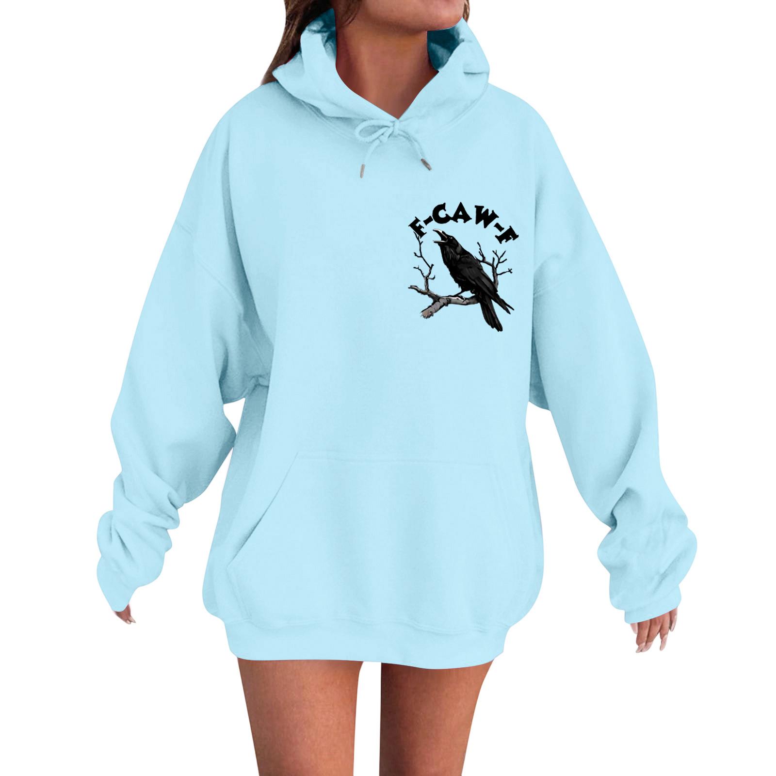 

Women s Fashion Casual Long Sleeve Loose Printed Sweatshirt XL