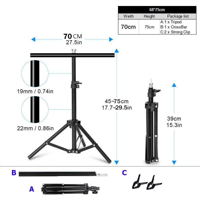 Tshape Stand Background Adjustable Telescopic Backdrop Stand Studio Video Live