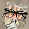 Universal  Glasses Square-Framed Glasses Able Campus Style Clear Black Frame