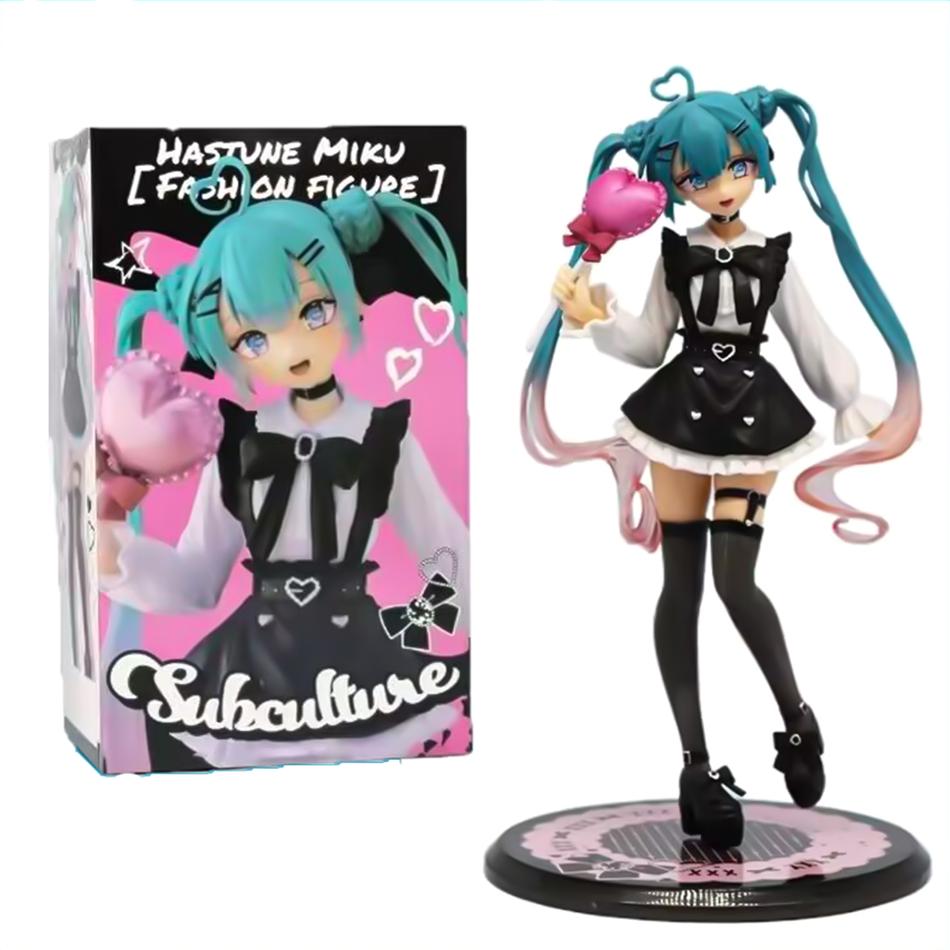 21cm Sexy Girl Hatsune Miku Anime Figure Fashion Subclture Miku Action Figure Christmas Gift PVC Collection Model Doll Toys